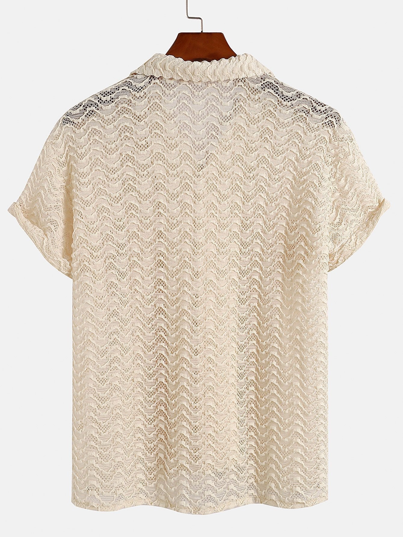 Short-Sleeve Cuban Shirt with Textured Finish for Men | Ideal for Casual and Evening Wear