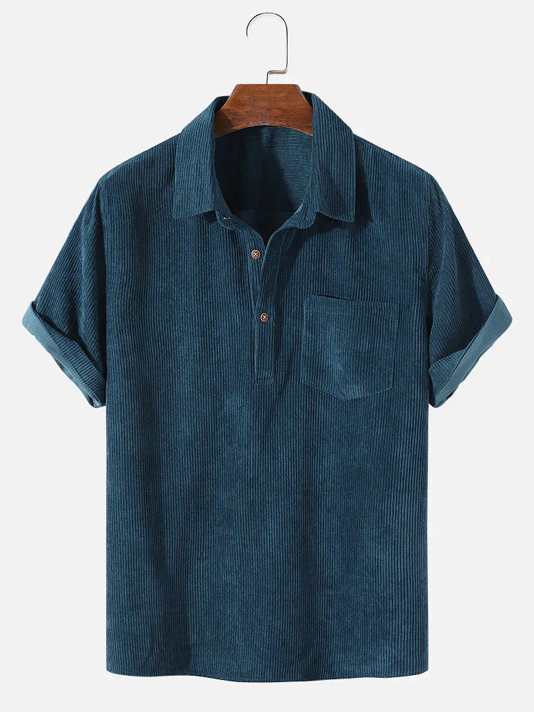 Short Sleeve Cord Shirt for Men | Ideal for Summer Wear