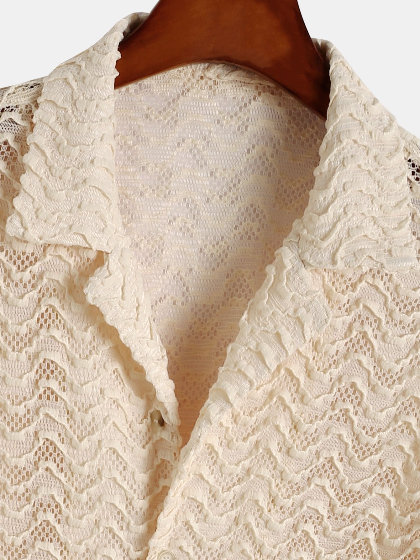 Short-Sleeve Cuban Shirt with Textured Finish for Men | Ideal for Casual and Evening Wear